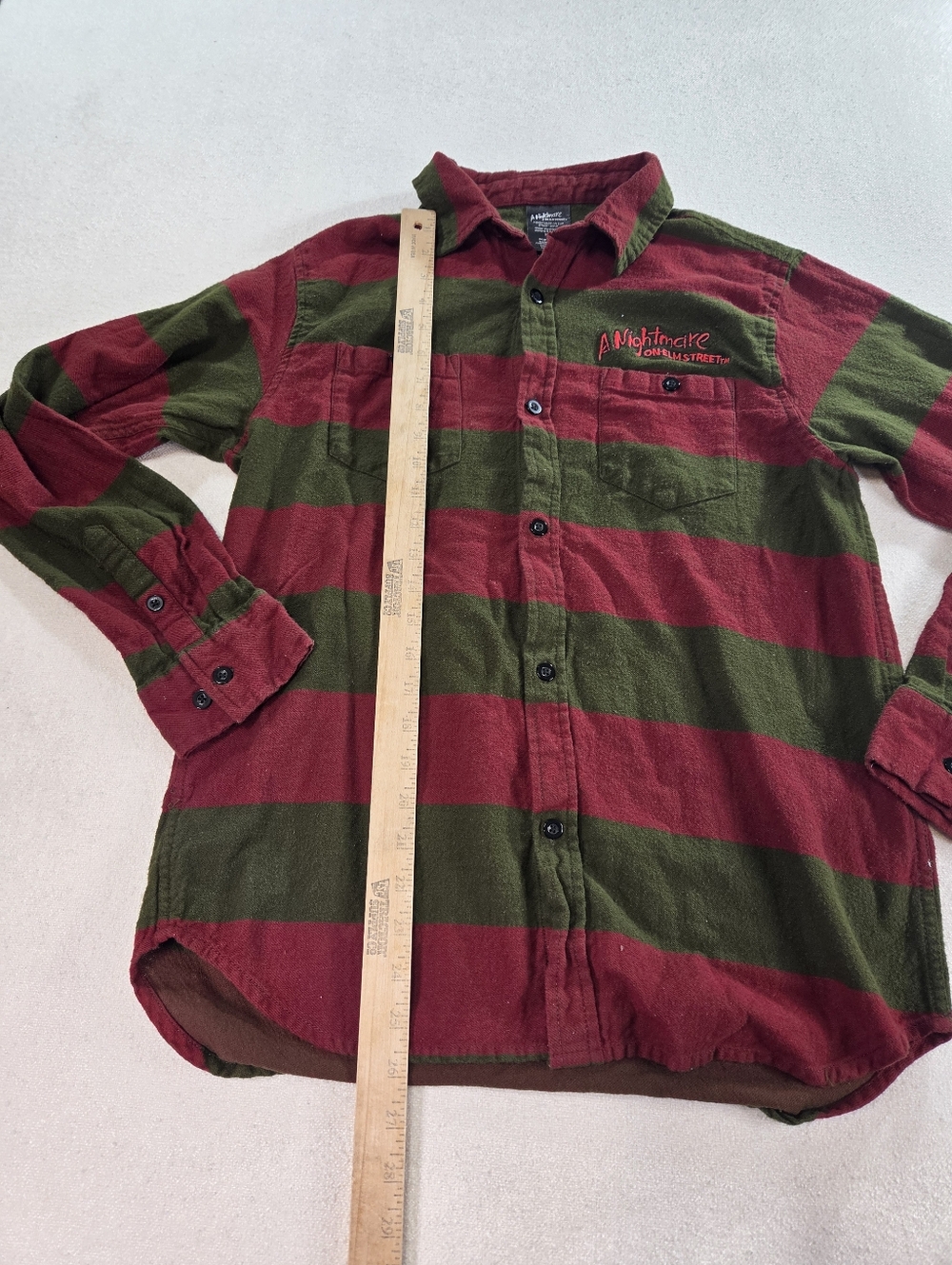 Nightmare on Elm Street Freddy Flannel Shirt Large - Picture 6 of 8